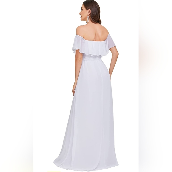 Long White Strapless White Bridesmaid/Formal Dress - Picture 2 of 5